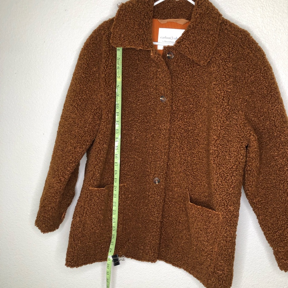 Carbon2Cobalt Faux Fur Jacket Burnt Orange Color Sz M - Picture 5 of 8